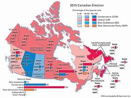 Image result for Party Vote Canada Map
