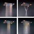 Image result for Wall Mounted Waterfall Rain Shower System With 3 Body Sprays In Matte Black