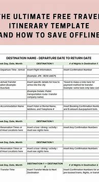 Image result for Tour Itinerary Template