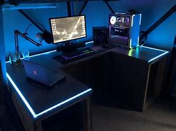 Image result for Gaming PC with Built in Desk