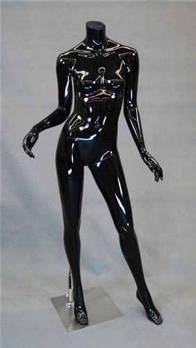 Arrita Headless Glossy Black Female Mannequin   Female Mannequins