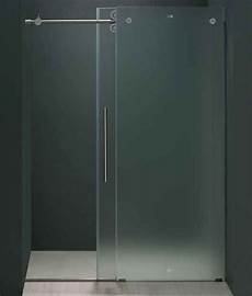 60 in Frameless Shower Door in Frosted Glass Frameless bypass shower doors Frameless shower