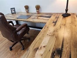 Image result for Reclaimed Wood Computer Desk