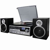 Image result for Trexonic 3-Speed Turntable With CD Player And Double Cassette Player