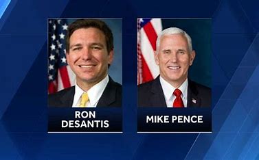Image result for Photo of Pence and desantis standing side by side