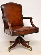 Image result for Leather Swivel Desk Chair