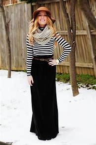 Image result for Black Maxi Skirt Outfits