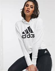 Image result for Adidas Hoodie White Colored Logo