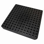 Image result for Tuf-Tite Two Hole Drain Sump With Grate: Polypropylene Grid, 11 in Lg, 11 in Wd, 15 1/2 in Dp Model: 2HDS-1G