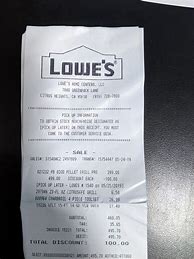 Image result for Lowe's Receipt Example