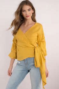 Image result for Wrap Blouse