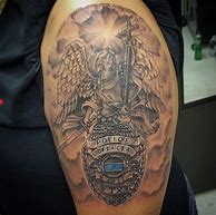 Image result for Saint Michael Police Tattoo Designs