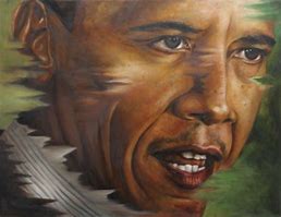 Image result for Barack Obama Oil Painting