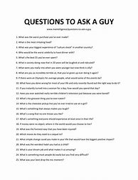 Image result for 20 Questions to Ask a Guy