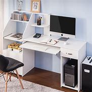 Image result for Large Computer Desk with Shelves