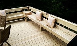 Image result for Wood Deck Bench Plans