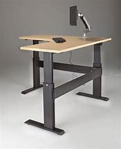 Image result for Corner Sit-Stand Desk