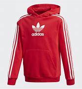 Image result for Adidas Red Hoodie Black Stripe
