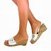 Image result for Women's Sandals Boho Bohemia Beach Wedge Sandals Flat Sandals Flat Heel Open Toe Wedge Sandals Daily PU Summer Gray US7.5 / EU38 / UK5.5 / CN38 0000F