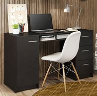 Image result for Home Office with Black Desk