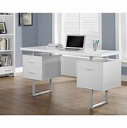 Image result for White Modern Desk with Drawers