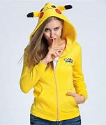 Image result for Pikachu Zip Up Fleece Lined Hoodie