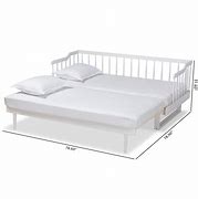 Image result for Wayfair Kathey Twin Daybed Wood In White, Size 35.4 H X 42.3 W X 78.2 D In | W003391800_111977455