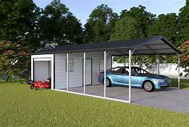 Image result for Metal Storage Shed with Carport