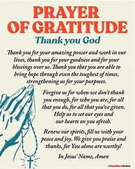 Image result for Gratitude Prayer Catholic