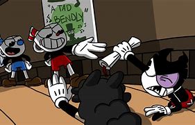 Image result for CupHead vs Bendy Brother in Arms