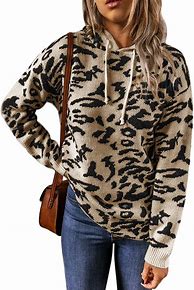 Image result for Black Leopard Print Sweatshirt