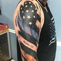 Image result for Thin Blue Line Cross Tattoo
