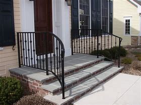 Image result for 1 Step Wrought Iron Handrails