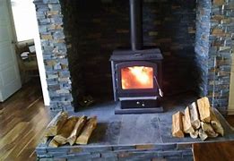 Image result for Wood Stove Inside Fireplace