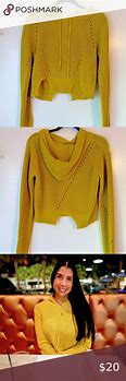 Image result for Yellow Cropped Hoodie