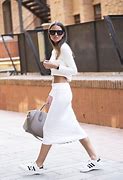 Image result for Woman Wearing White Sneakers