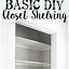Image result for Build Shelves in Closet without Studs