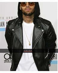 Image result for Chris Brown in Black Leather Jacket