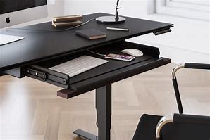 Image result for Height Adjustable Glass Desk