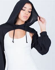 Image result for Cut Out Crop Hoodie Guys