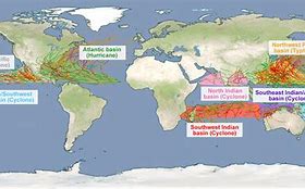 Image result for Tropical Cyclone Basins