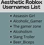 Image result for Aesthetic Roblox Usernames for Boys