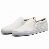 Image result for White Leather Slip-On Sneakers