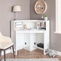 Image result for Small White Corner Desk