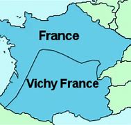 Image result for Map of France Vichy Part WW2