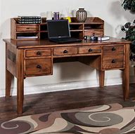 Image result for Solid Wood Desk with Keyboard Tray