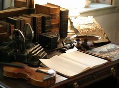 Image result for Writers Desk and Book