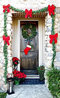 Image result for Front Door Christmas Decor Ideas