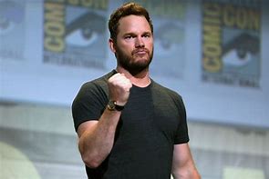 Image result for Chris Pratt Poses with Wax Figure