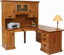 Image result for Small Wood Desk with Hutch